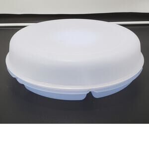 Vintage Tupperware Divided Veggie Serving Tray #1665, Dip Bowl & Lids